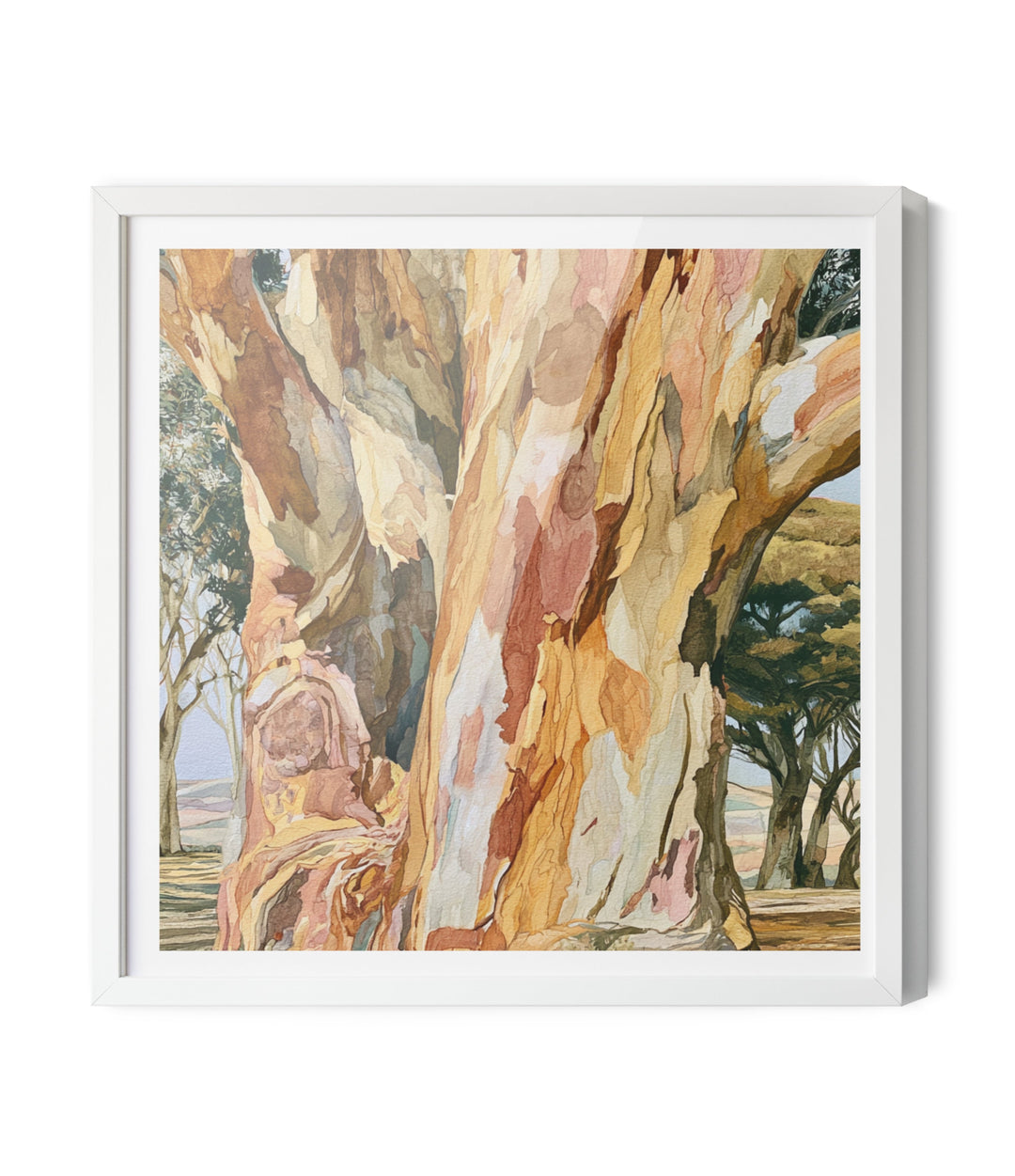 Dawn Finds Branch II by IHeartStudio - Australian Eucalypt Bark Canvas Print