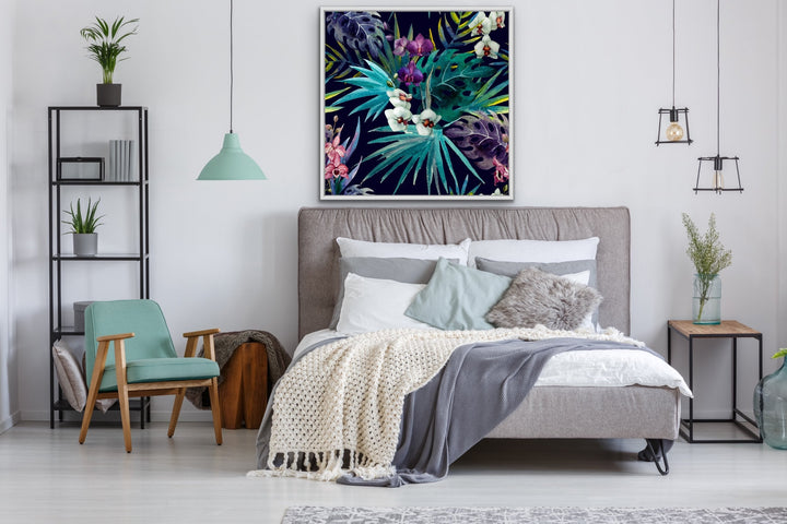 Days Of Summer - Tropical Palm Canvas Wall Art Print - I Heart Wall Art