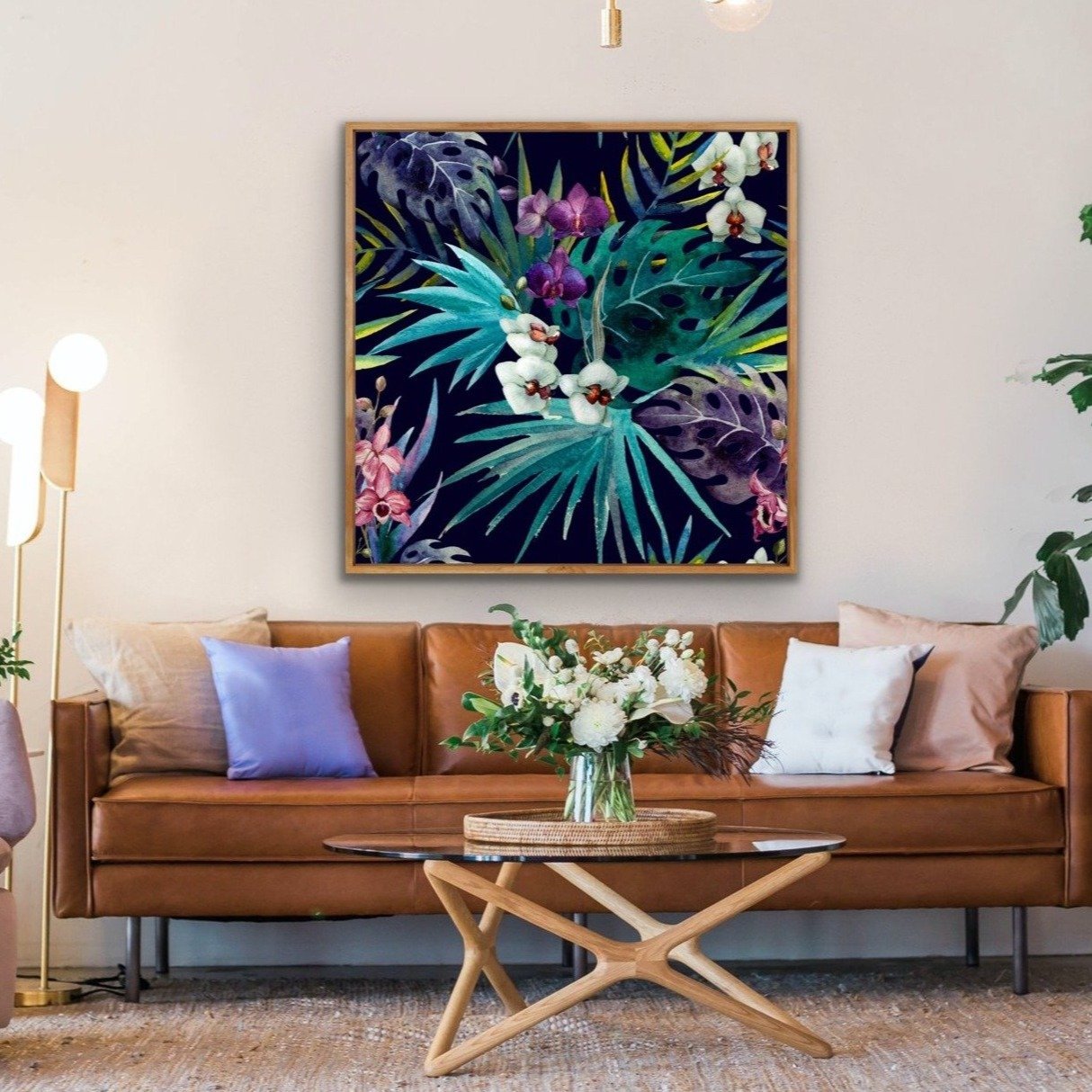 Days Of Summer - Tropical Palm Canvas Wall Art Print - I Heart Wall Art