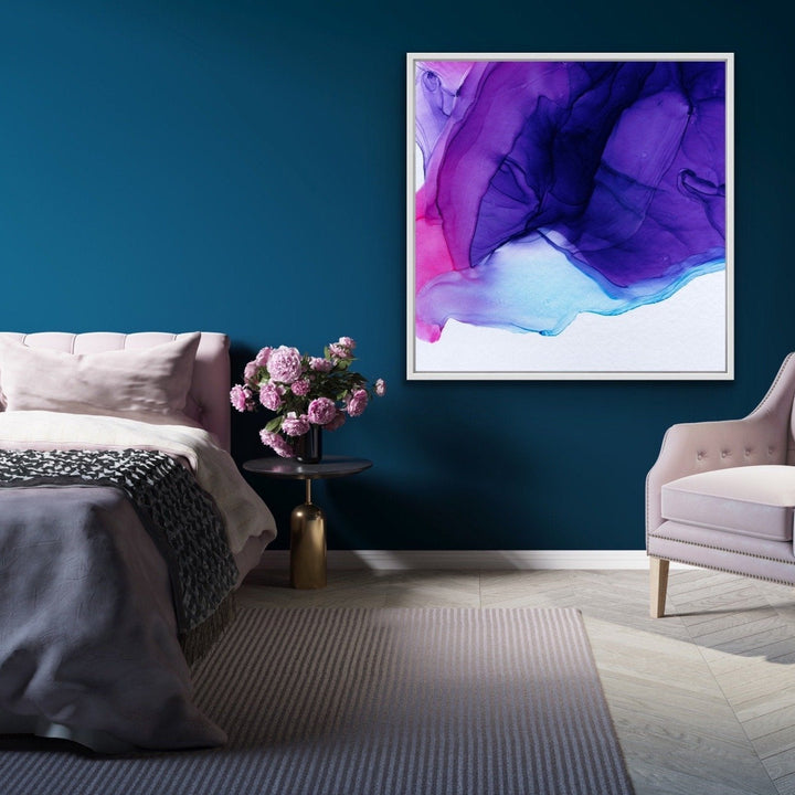 Decisions - Inkwell in Purple and Pink - Abstract Alcohol Ink Painting Wall Art Print - I Heart Wall Art