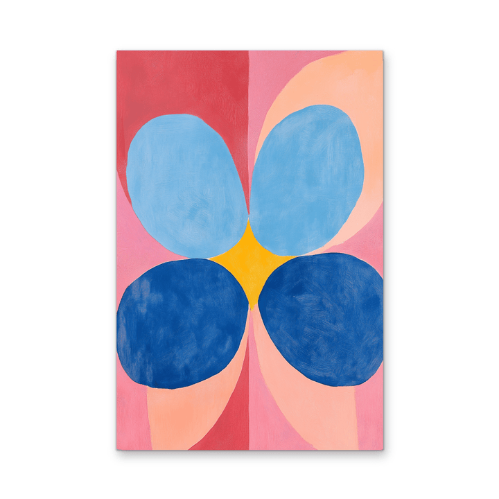 Deconstructed Flower - Colourful Abstract Contemporary Stretched Canvas or Wall Art Print - I Heart Wall Art - Poster Print, Canvas Print or Framed Art Print