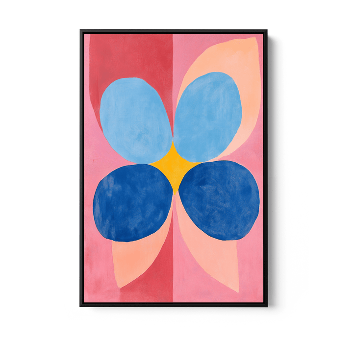 Deconstructed Flower - Colourful Abstract Contemporary Stretched Canvas or Wall Art Print - I Heart Wall Art - Poster Print, Canvas Print or Framed Art Print