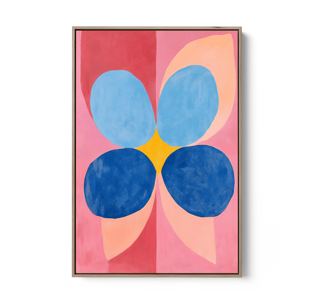 Deconstructed Flower - Colourful Abstract Contemporary Stretched Canvas or Wall Art Print - I Heart Wall Art - Poster Print, Canvas Print or Framed Art Print