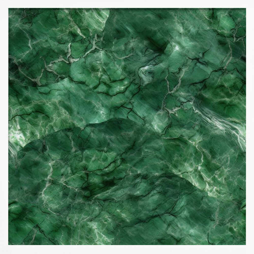 Deep Green Marble - Square Stretched Canvas, Poster or Fine Art Print - I Heart Wall Art - Poster Print, Canvas Print or Framed Art Print