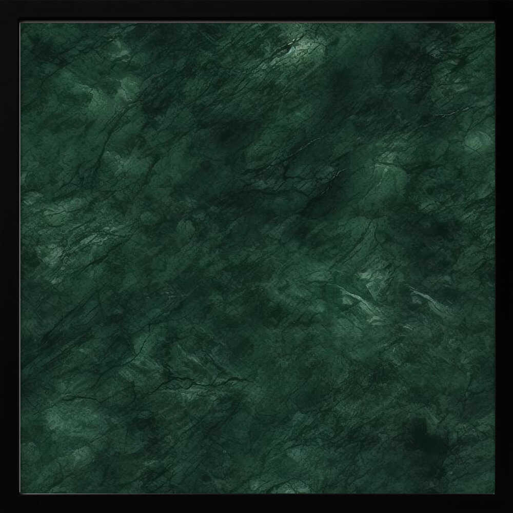 Deep Green Marble - Square Stretched Canvas, Poster or Fine Art Print - I Heart Wall Art - Poster Print, Canvas Print or Framed Art Print