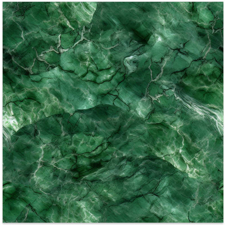 Deep Green Marble - Square Stretched Canvas, Poster or Fine Art Print - I Heart Wall Art - Poster Print, Canvas Print or Framed Art Print