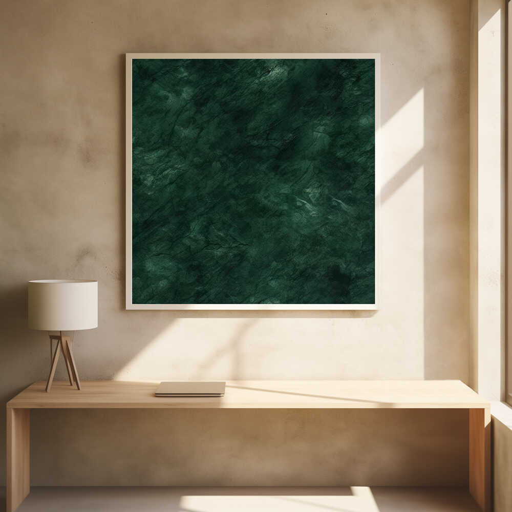 Deep Green Marble - Square Stretched Canvas, Poster or Fine Art Print - I Heart Wall Art - Poster Print, Canvas Print or Framed Art Print