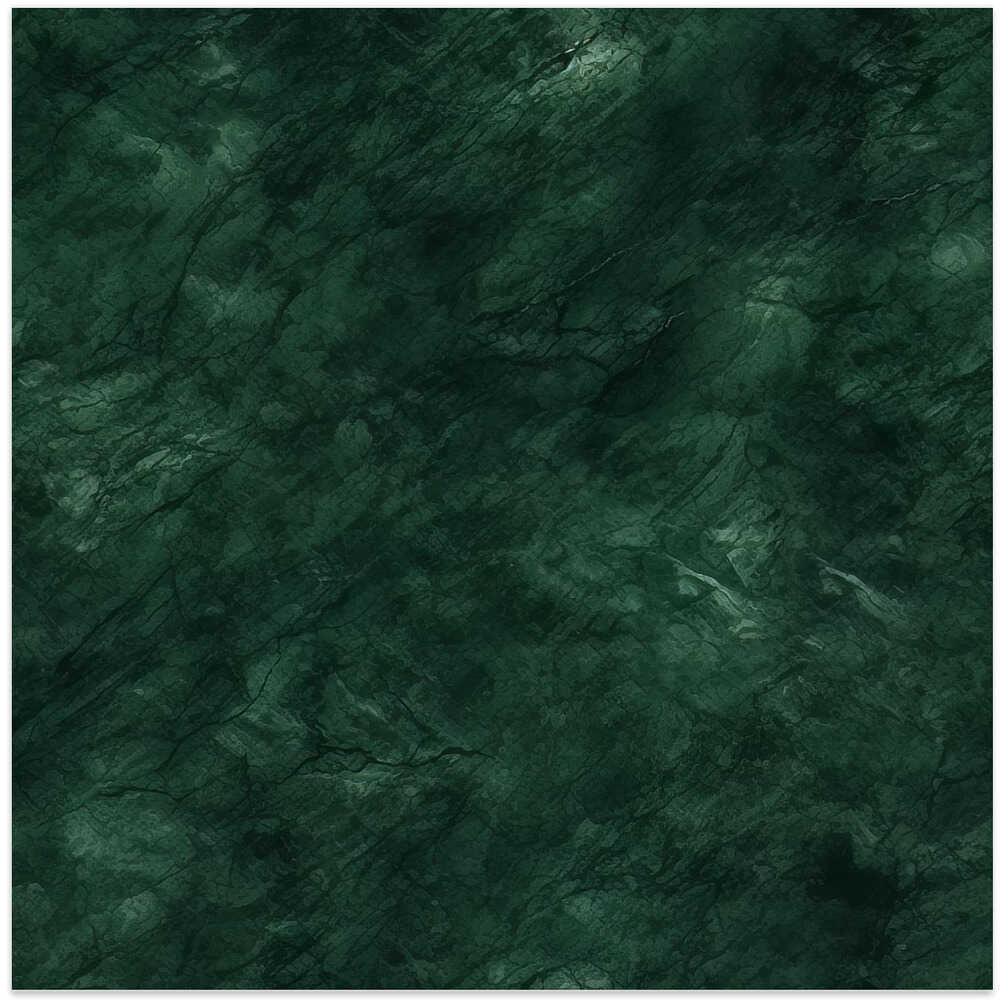 Deep Green Marble - Square Stretched Canvas, Poster or Fine Art Print - I Heart Wall Art - Poster Print, Canvas Print or Framed Art Print