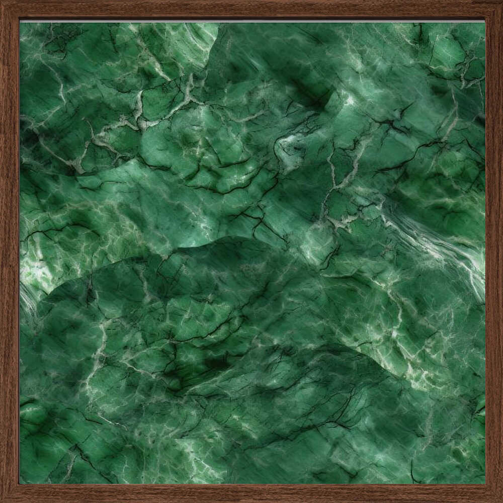 Deep Green Marble - Square Stretched Canvas, Poster or Fine Art Print - I Heart Wall Art - Poster Print, Canvas Print or Framed Art Print