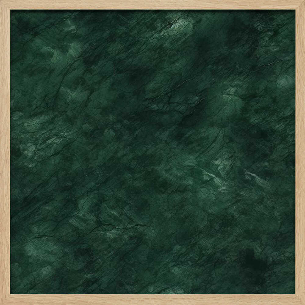 Deep Green Marble - Square Stretched Canvas, Poster or Fine Art Print - I Heart Wall Art - Poster Print, Canvas Print or Framed Art Print