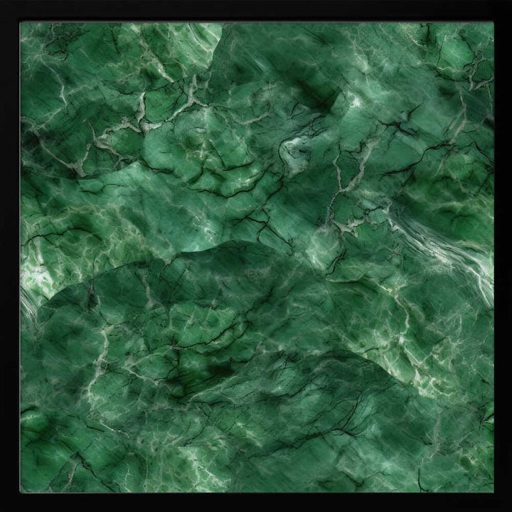 Deep Green Marble - Square Stretched Canvas, Poster or Fine Art Print - I Heart Wall Art - Poster Print, Canvas Print or Framed Art Print