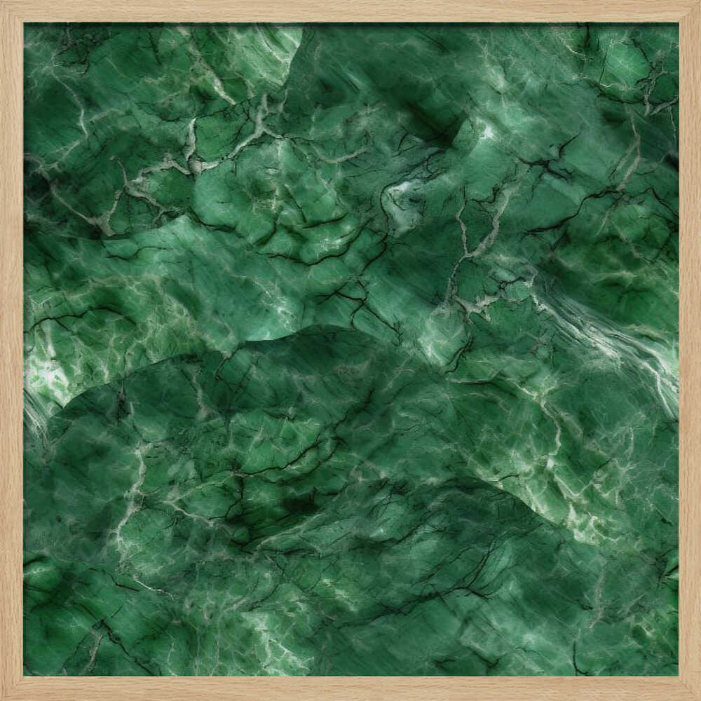 Deep Green Marble - Square Stretched Canvas, Poster or Fine Art Print - I Heart Wall Art - Poster Print, Canvas Print or Framed Art Print