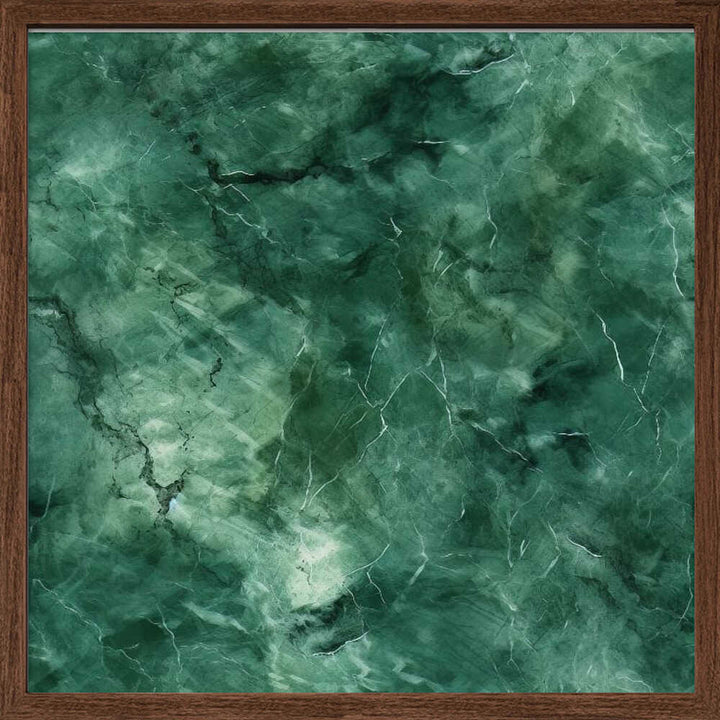 Deep Green Marble Texture - Square Stretched Canvas, Poster or Fine Art Print - I Heart Wall Art - Poster Print, Canvas Print or Framed Art Print