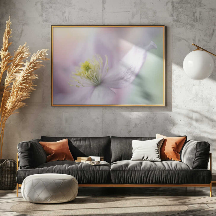Delicate Pastel Bloom - Stretched Canvas Poster or Fine Art Print