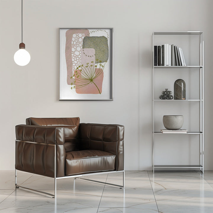 Delicate Pink and Green-2 - Stretched Canvas, Poster or Fine Art Print I Heart Wall Art