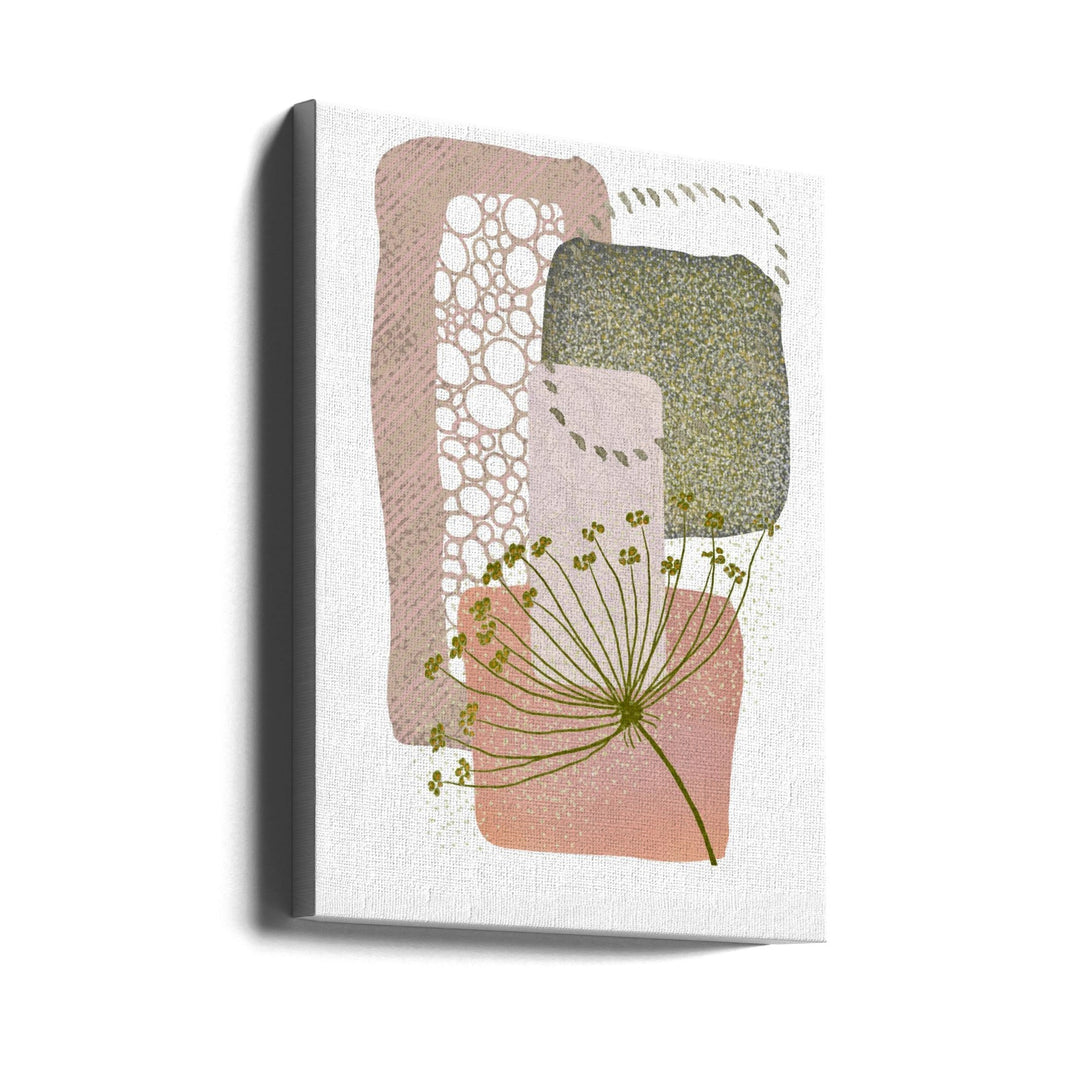 Delicate Pink and Green-2 - Stretched Canvas, Poster or Fine Art Print I Heart Wall Art