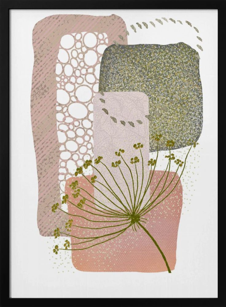 Delicate Pink and Green-2 - Stretched Canvas, Poster or Fine Art Print I Heart Wall Art