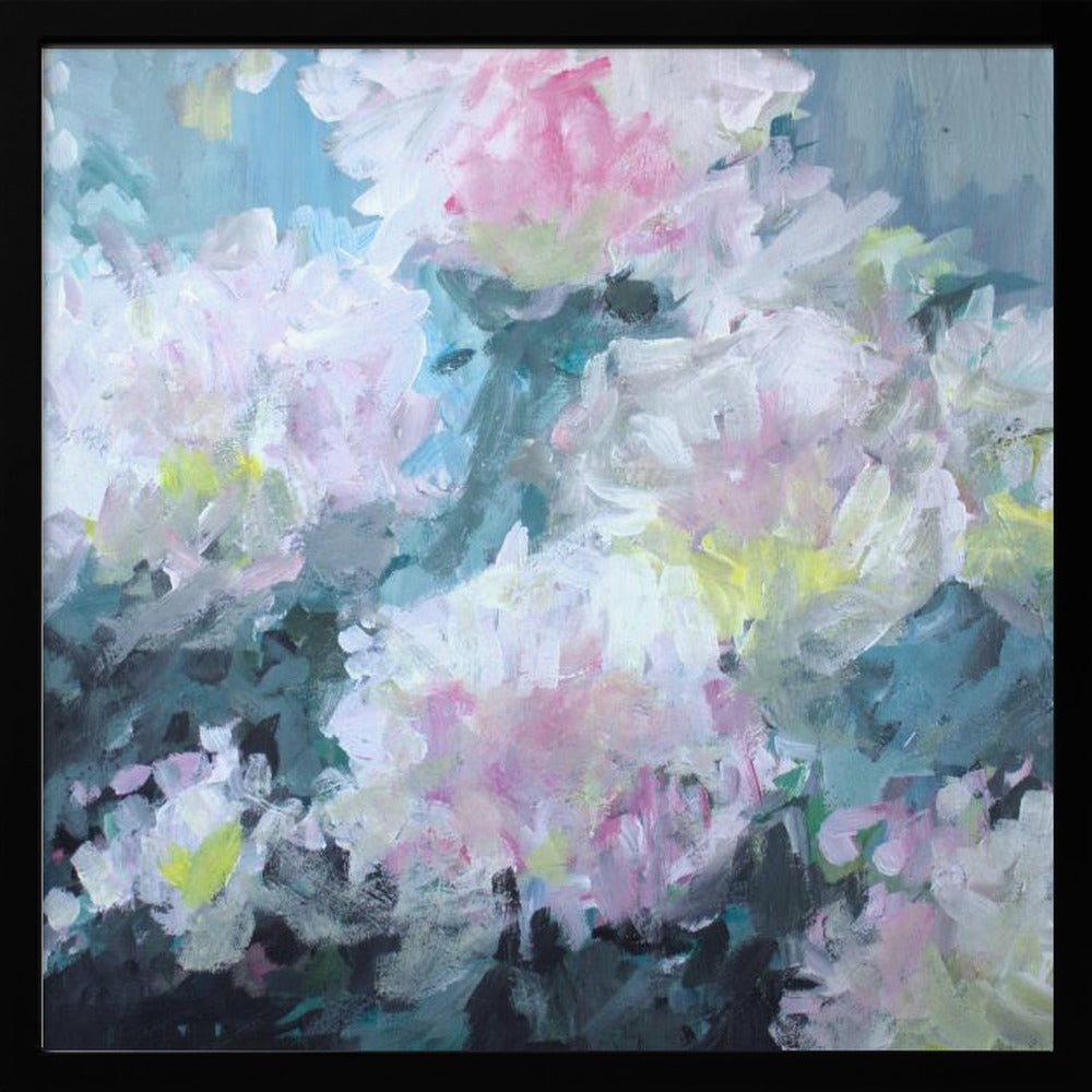 Delicate Pink and White Blossoms - Square Stretched Canvas, Poster or Fine Art Print - I Heart Wall Art - Poster Print, Canvas Print or Framed Art Print