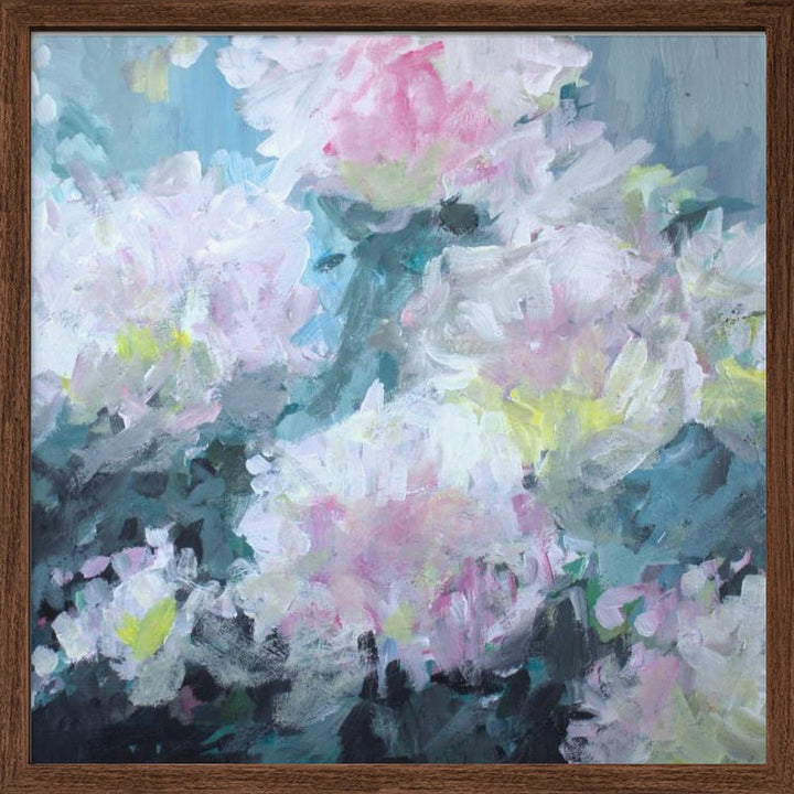 Delicate Pink and White Blossoms - Square Stretched Canvas, Poster or Fine Art Print - I Heart Wall Art - Poster Print, Canvas Print or Framed Art Print