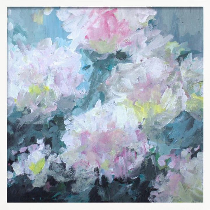 Delicate Pink and White Blossoms - Square Stretched Canvas, Poster or Fine Art Print - I Heart Wall Art - Poster Print, Canvas Print or Framed Art Print