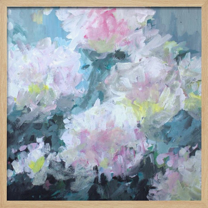 Delicate Pink and White Blossoms - Square Stretched Canvas, Poster or Fine Art Print - I Heart Wall Art - Poster Print, Canvas Print or Framed Art Print