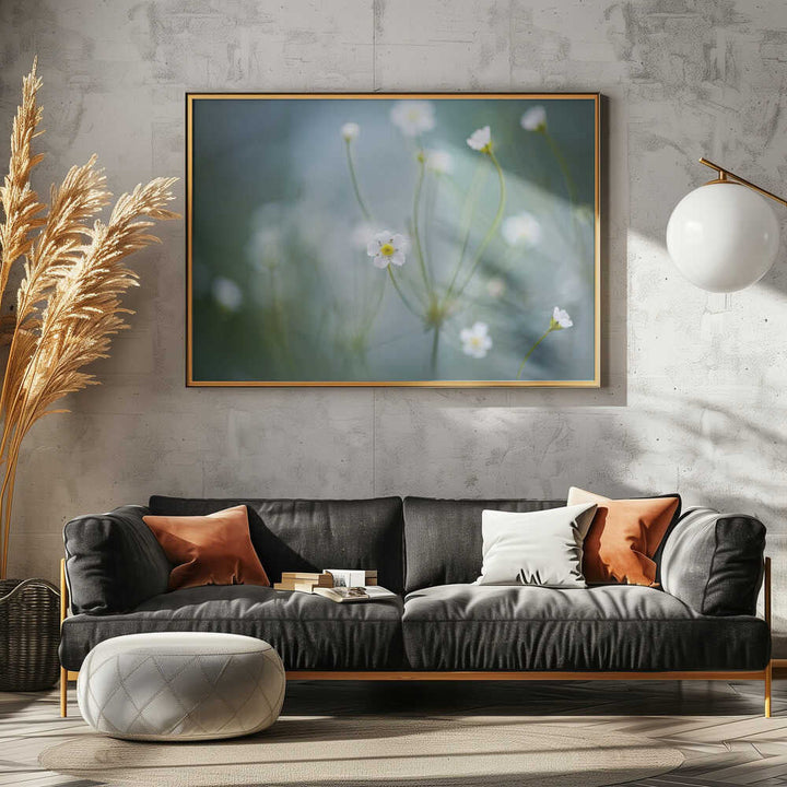 Delicate Spring Blooms - Floral Photographic Stretched Canvas Poster or Fine Art Print