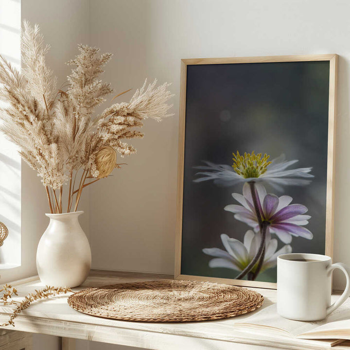 Delicate Spring Flowers - Floral Photographic Stretched Canvas Poster or Fine Art Print