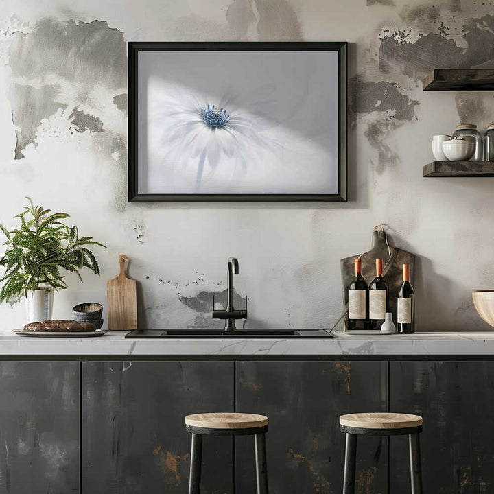 Delicate White Bloom - Stretched Canvas Poster or Fine Art Print