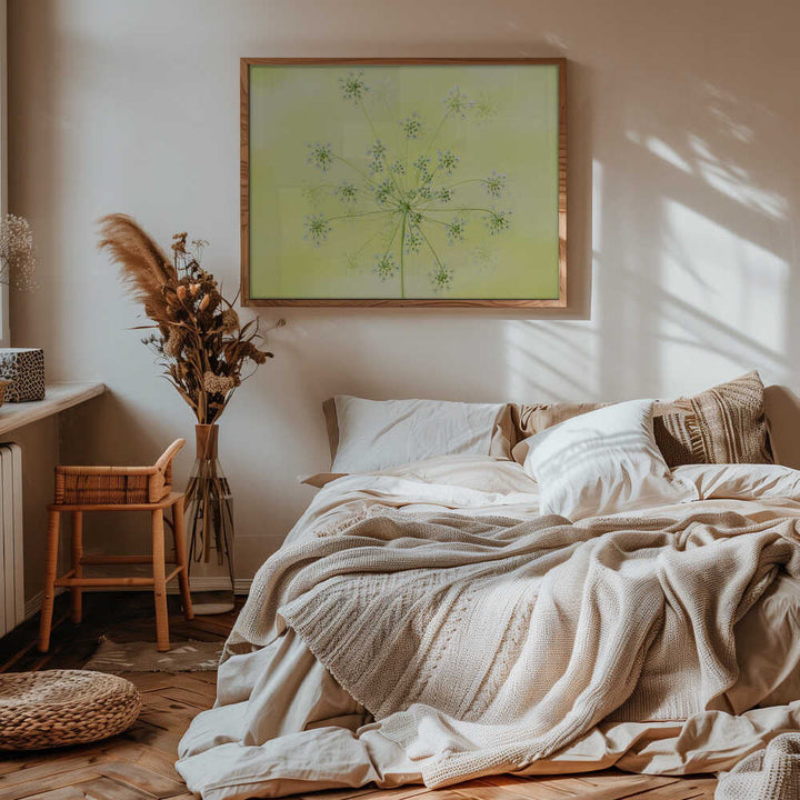 Delicate White Blooms - Floral Photographic Stretched Canvas Poster or Fine Art Print