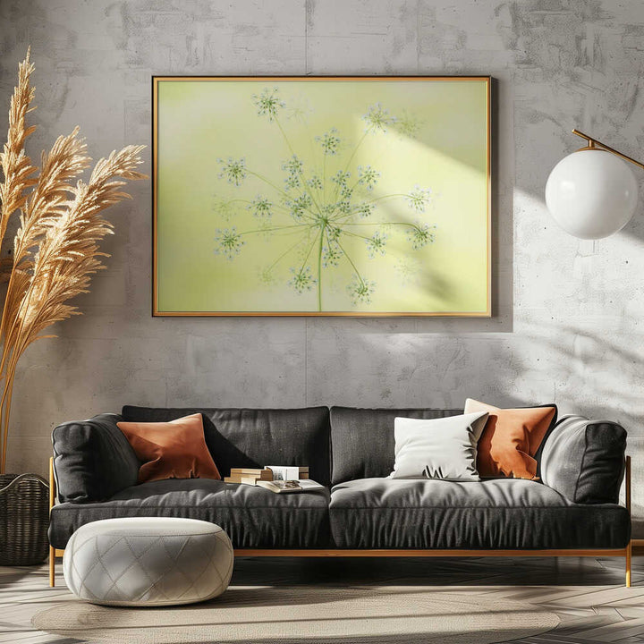 Delicate White Blooms - Floral Photographic Stretched Canvas Poster or Fine Art Print