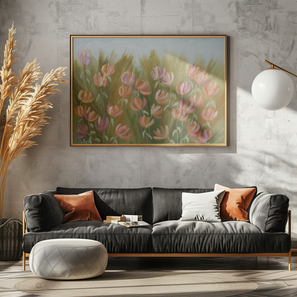 Desert Flowers - Stretched Canvas, Poster or Fine Art Print I Heart Wall Art