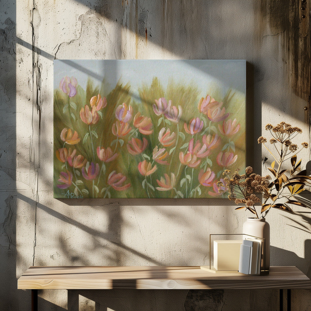 Desert Flowers - Stretched Canvas, Poster or Fine Art Print I Heart Wall Art