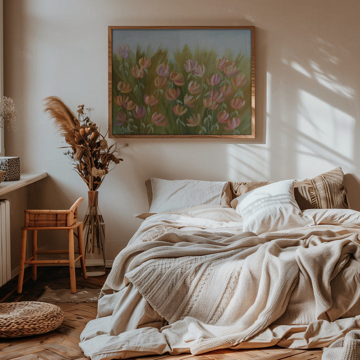 Desert Flowers - Stretched Canvas, Poster or Fine Art Print I Heart Wall Art