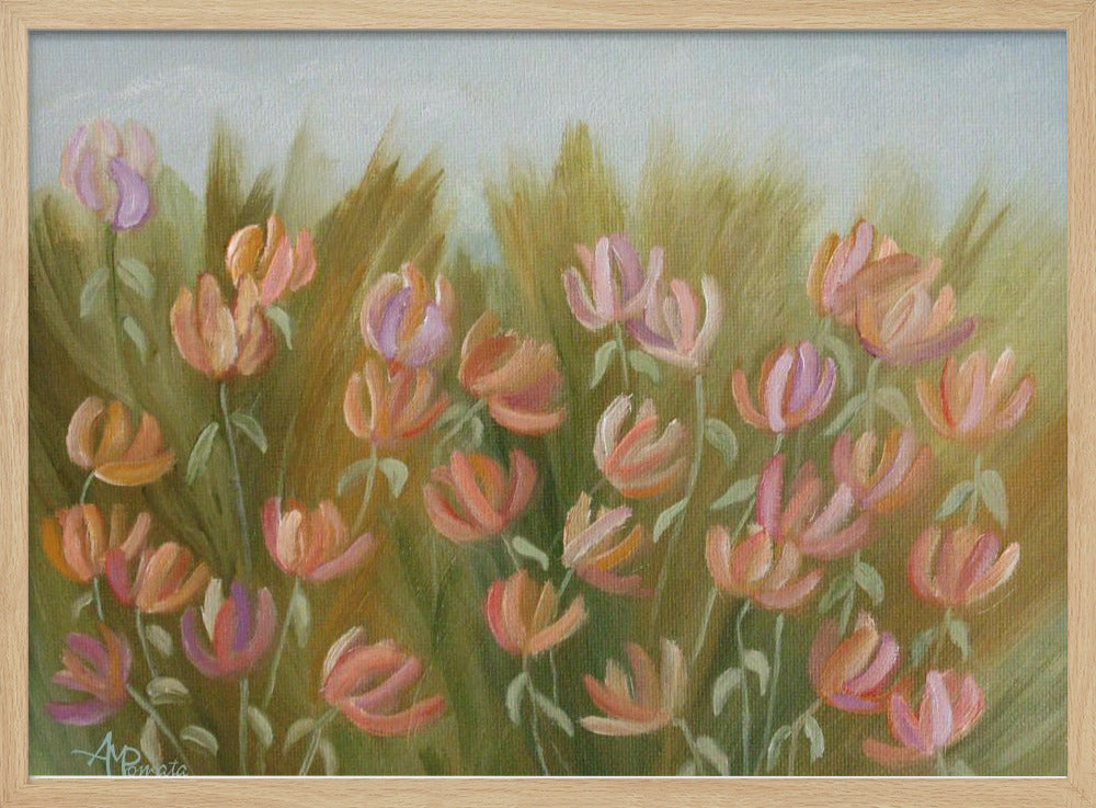 Desert Flowers - Stretched Canvas, Poster or Fine Art Print I Heart Wall Art