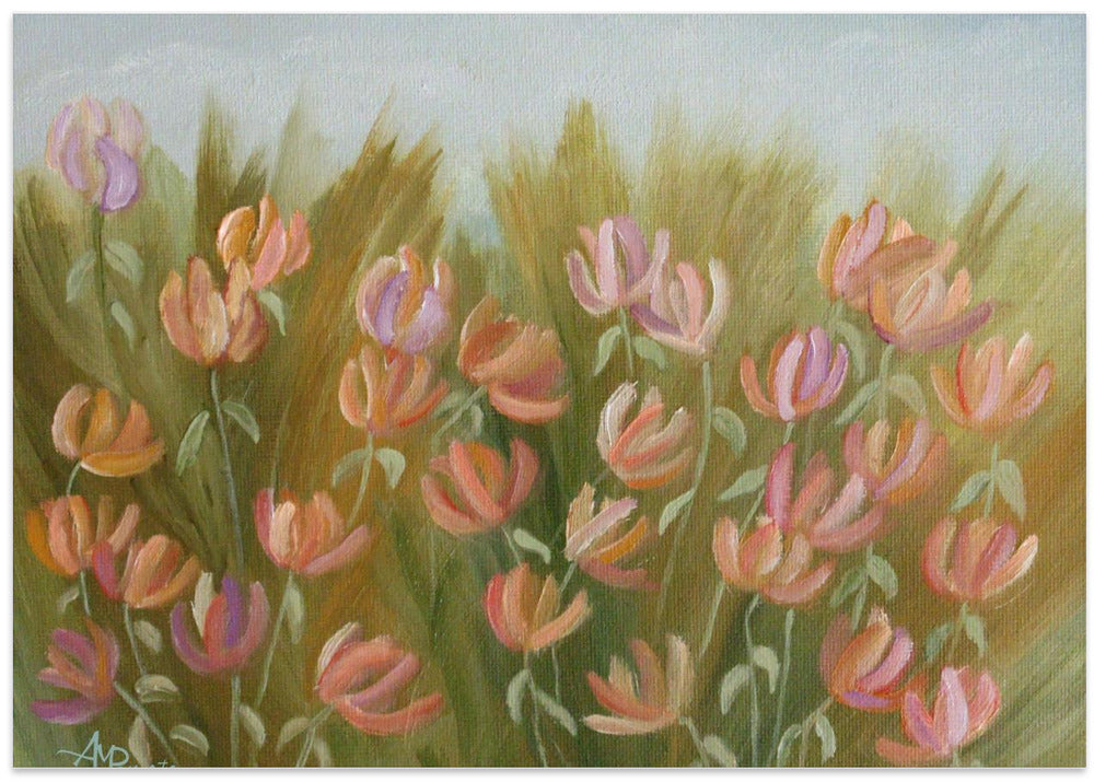 Desert Flowers - Stretched Canvas, Poster or Fine Art Print I Heart Wall Art