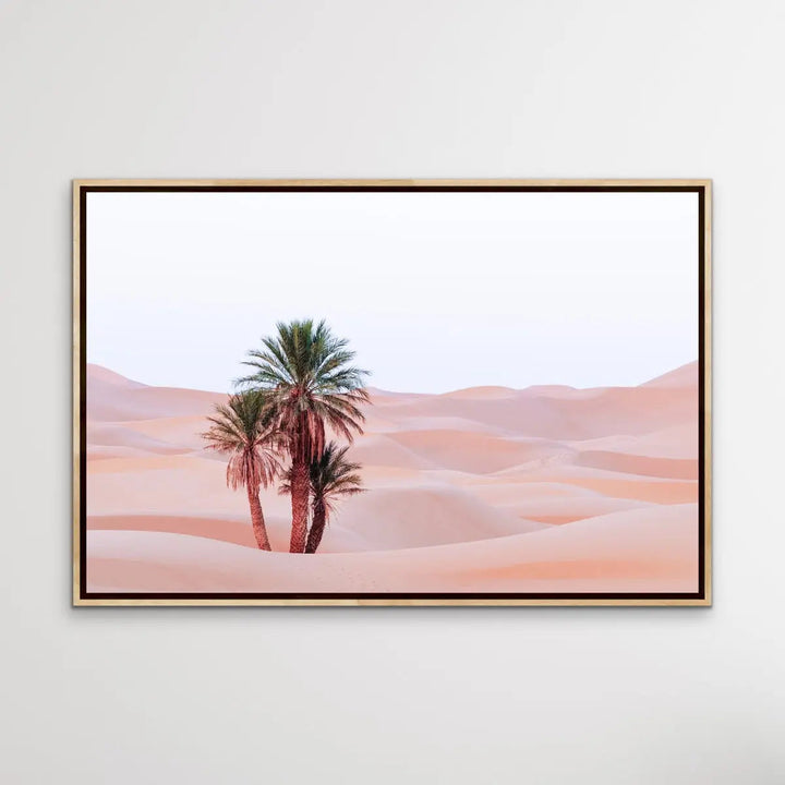 Desert Palm- Boho Pastel Morocco Photographic Desert Landscape Print - I Heart Wall Art