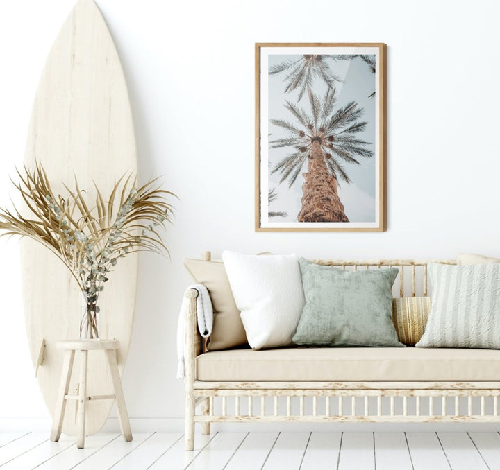 Desert Palms - Coastal Palm Photographic Art / Stretched Canvas Print - I Heart Wall Art - Poster Print, Canvas Print or Framed Art Print