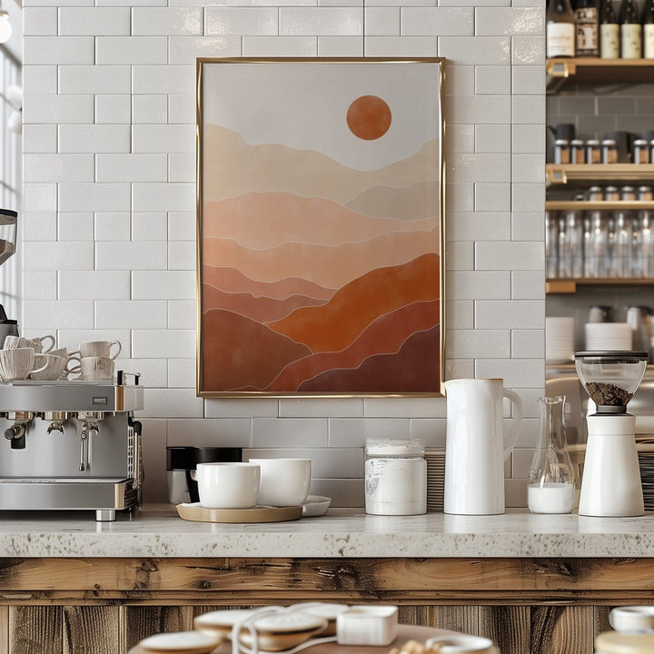 Desert Sun Rise - Stretched Canvas, Poster or Fine Art Print - I Heart Wall Art - Poster Print, Canvas Print or Framed Art Print