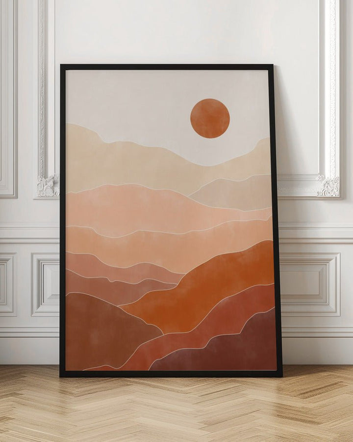 Desert Sun Rise - Stretched Canvas, Poster or Fine Art Print - I Heart Wall Art - Poster Print, Canvas Print or Framed Art Print