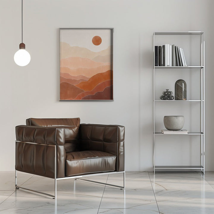 Desert Sun Rise - Stretched Canvas, Poster or Fine Art Print - I Heart Wall Art - Poster Print, Canvas Print or Framed Art Print