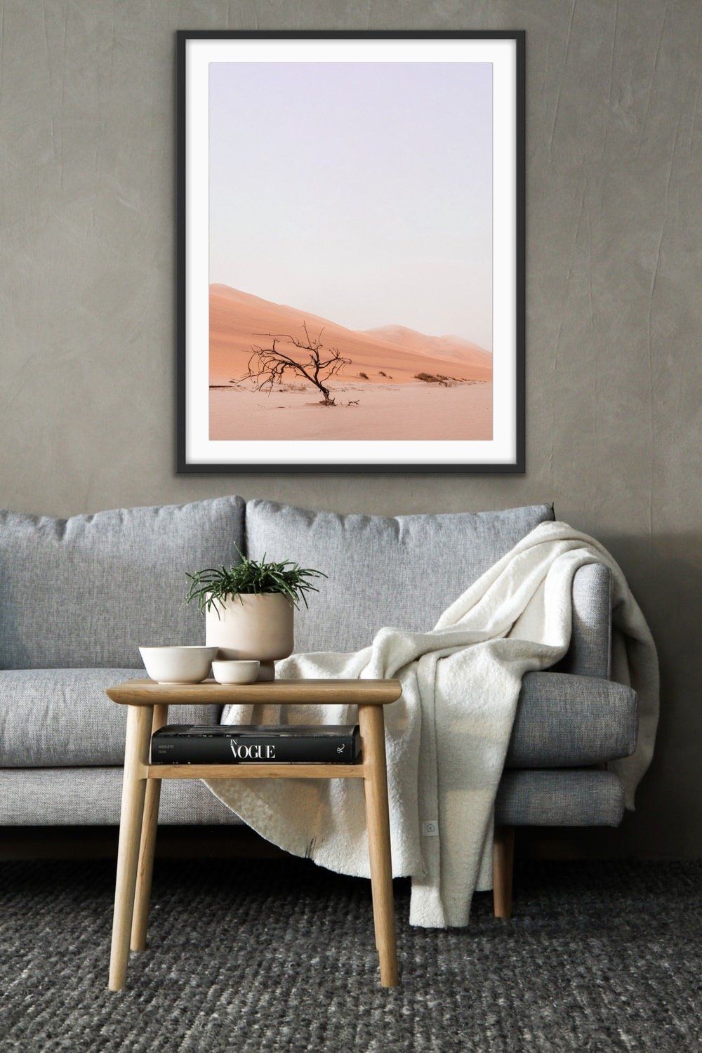Desert Tree-  Boho Pastel Photographic Desert Landscape Print - I Heart Wall Art
