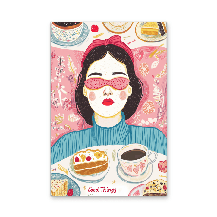 Dessert Dreams - Colourful Illustration Stretched Canvas or Wall Art Print - I Heart Wall Art - Poster Print, Canvas Print or Framed Art Print