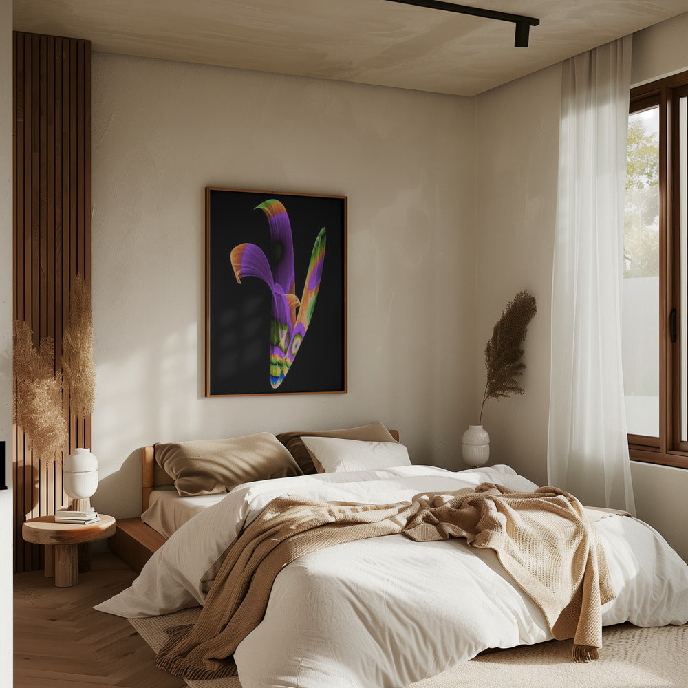 Digital Flower - Stretched Canvas, Poster or Fine Art Print I Heart Wall Art