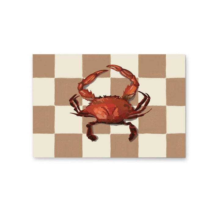 Diner Crab - Contemporary Still Life Art Featuring Crab  - Stretched Canvas Print or Framed Fine Art Print - Artwork I Heart Wall Art Australia 