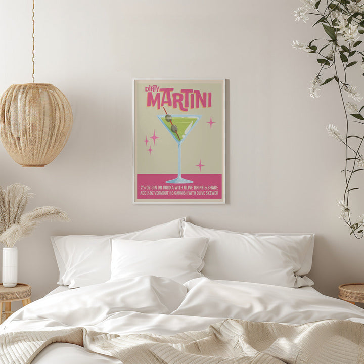 Dirty Martini Cocktail 01.png - Stretched Canvas, Poster or Fine Art Print I Heart Wall Art