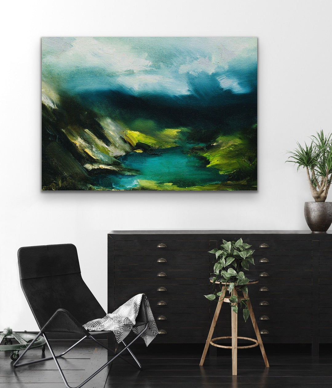 Disappearing Tarn – Original Painted Mountain Landscape Tasmania Hobart Canvas Print - I Heart Wall Art