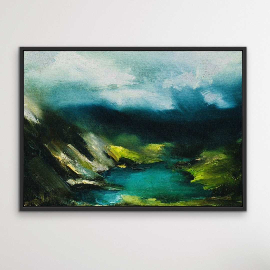 Disappearing Tarn – Original Painted Mountain Landscape Tasmania Hobart Canvas Print - I Heart Wall Art