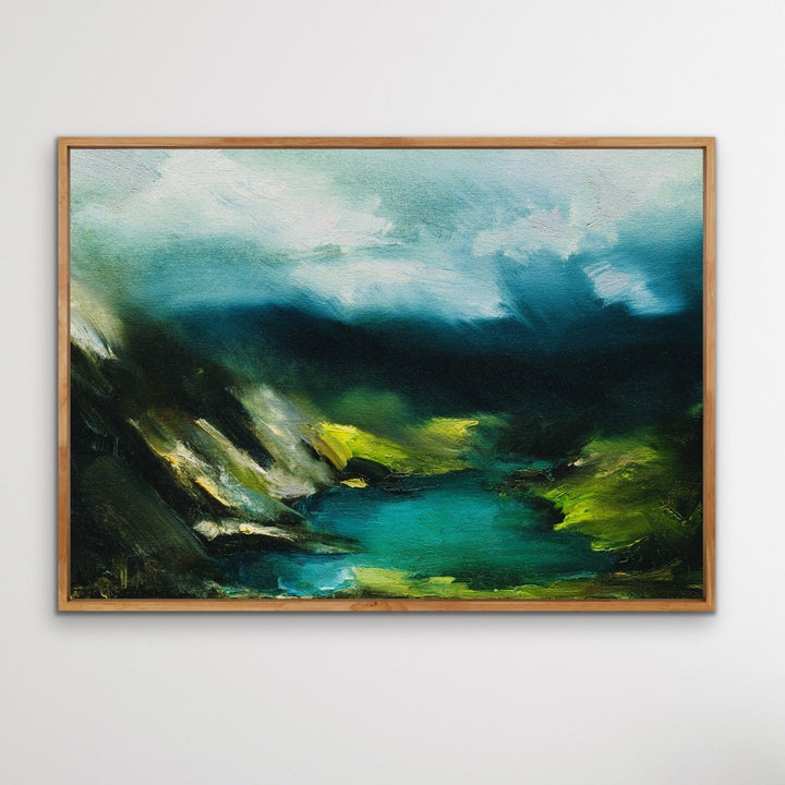 Disappearing Tarn – Original Painted Mountain Landscape Tasmania Hobart Canvas Print - I Heart Wall Art