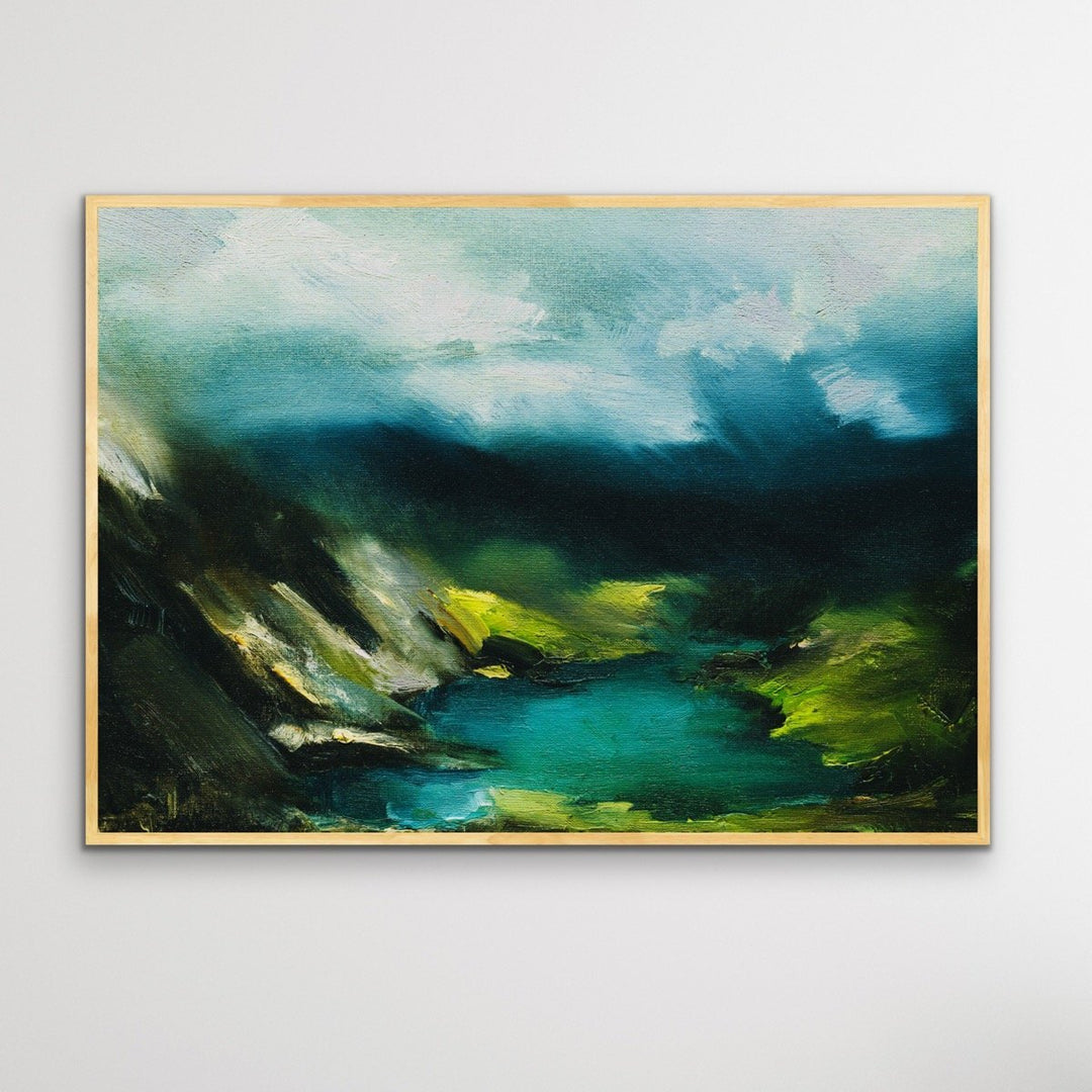 Disappearing Tarn – Original Painted Mountain Landscape Tasmania Hobart Canvas Print - I Heart Wall Art