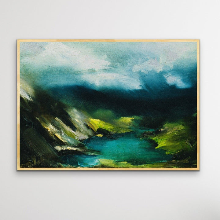 Disappearing Tarn – Original Painted Mountain Landscape Tasmania Hobart Canvas Print - I Heart Wall Art